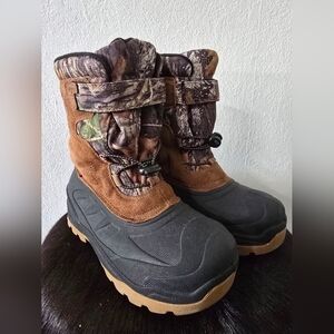 Ozark Trail Boys Snow Boots Size 3 Winter Waterproof Insulated Black